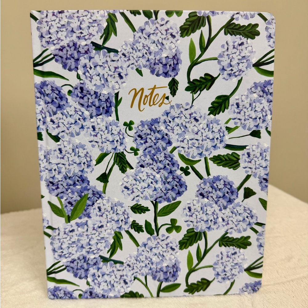 Notebook with Floral Hydrangea Design